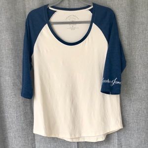 [Lauren James] NWOT Navy/White Baseball Tee